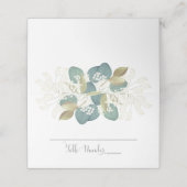 Elegant Wedding Eucalyptus en Gold Foliage Plaatskaartje (Buitenkant ongevouwen)