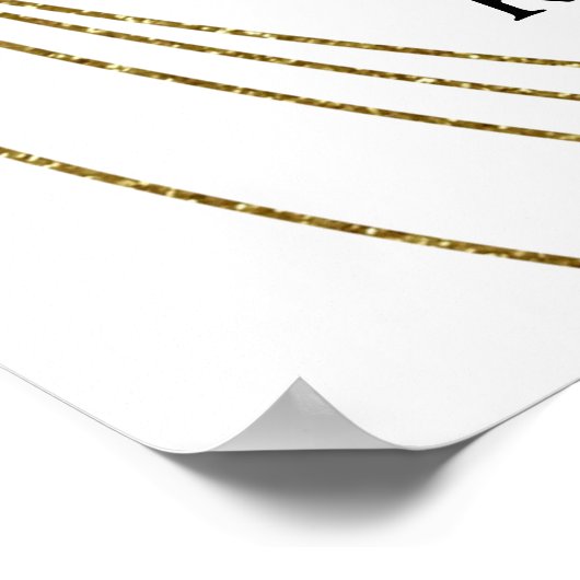 Elegant Wedding Eucalyptus Gold Welkom Poster (Hoek)