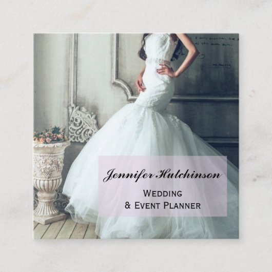 Elegant Wedding Event Planner Square Visitekaartje (Voorkant)