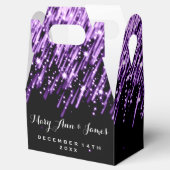 Elegant Wedding Falling Stars Paars Bedankdoosjes (Geopend)