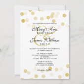 Elegant Wedding Faux Gold Foil Glitter Lights Kaart (Voorkant)