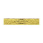 Elegant Wedding Faux Gold Foil Scrollwork Names Uitnodigingen Wikkel (Vlak)