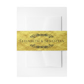Elegant Wedding Faux Gold Foil Scrollwork Names Uitnodigingen Wikkel (Voorkant Voorbeeld)
