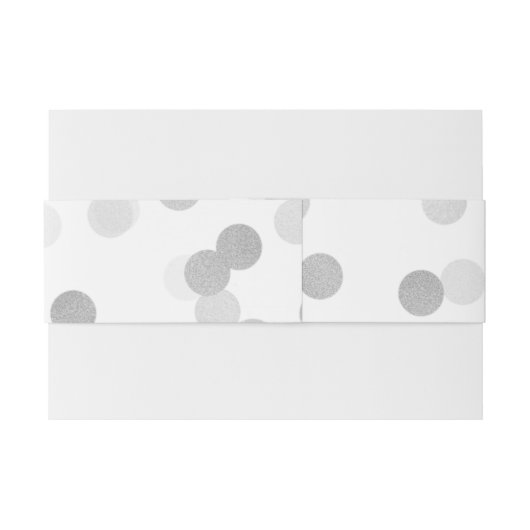 Elegant Wedding Faux Silver Foil Glitter Lights Uitnodigingen Wikkel (Achterkant Voorbeeld)