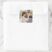 Elegant Wedding Favor Bedankt Vierkante Sticker (Tas)