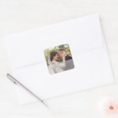 Elegant Wedding Favor Bedankt Vierkante Sticker (Envelop)