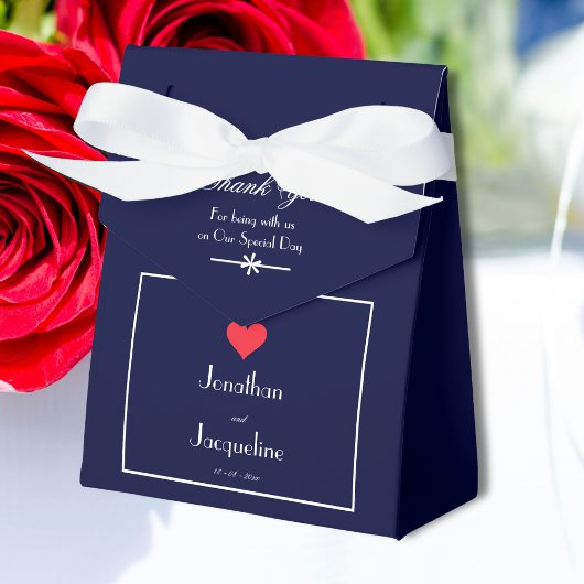 Elegant Wedding Favor Chic Modern Guest Hartelijk Bedankdoosjes