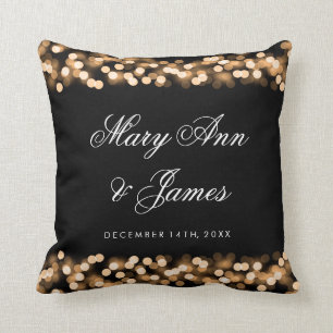 Elegant Wedding Favor Gold Hollywood Glam Kussen