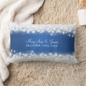 Elegant Wedding Favor Magic Sparkle Blue Kussen (Deken)