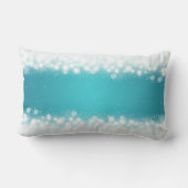 Elegant Wedding Favor Magic Sparkle Turquoise Kussen (Achterkant)