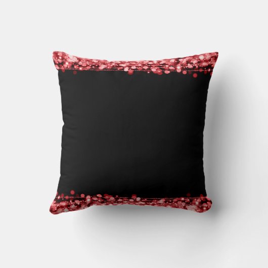 Elegant Wedding Favor Party Sparkles Red Kussen (Achterkant)