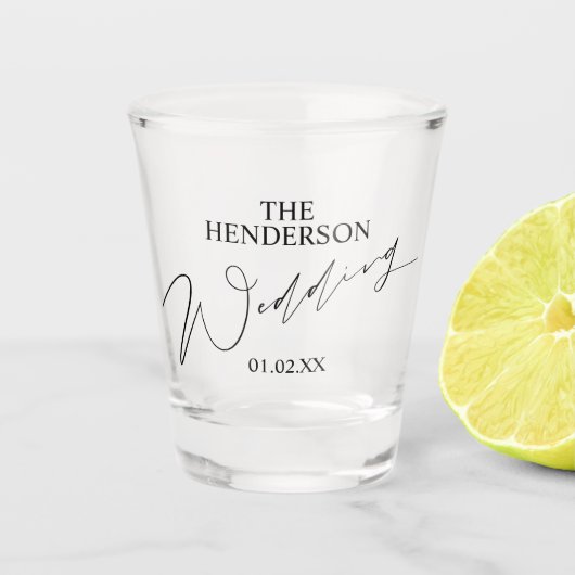 Elegant Wedding Favor Shot Glass Glas (Voorkant)