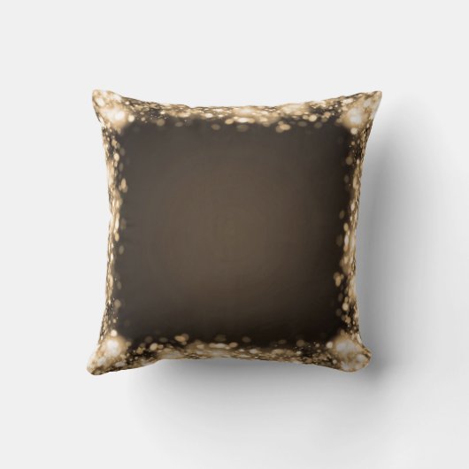 Elegant Wedding Favor Sparking Lights Gold Kussen (Achterkant)