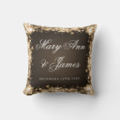 Elegant Wedding Favor Sparking Lights Gold Kussen (Voorkant)