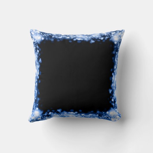 Elegant Wedding Favor Sparking Lights Sapphire Kussen (Achterkant)