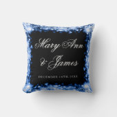 Elegant Wedding Favor Sparking Lights Sapphire Kussen (Voorkant)