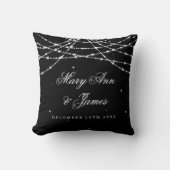 Elegant Wedding Favor Sparking String Black Kussen (Voorkant)