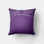 Elegant Wedding Favor Sparking String Paars Kussen (Achterkant)