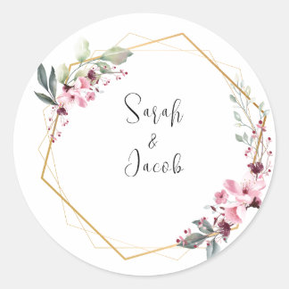 Elegant Wedding Favor Sticker