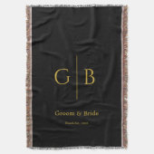 Elegant Wedding Favor Stylish Cozy Throw Blanket Deken (Voorkant Verticaal)
