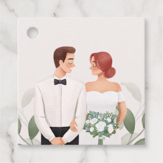 Elegant wedding favor tags  bedankjes labels
