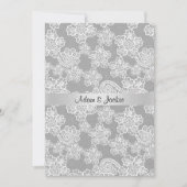 ELEGANT WEDDING FLORAL LACE KAART (Voorkant)