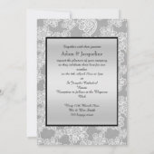 ELEGANT WEDDING FLORAL LACE KAART (Achterkant)