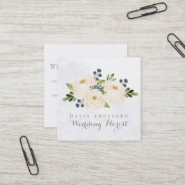 Elegant Wedding Florist Flower Bouquet Delivery Vierkante Visitekaartje