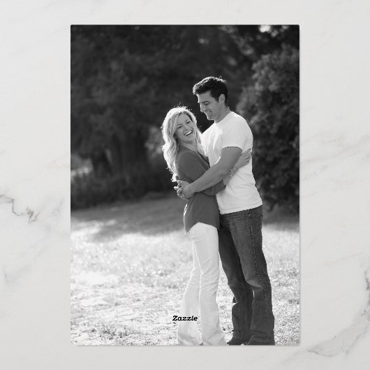 Elegant Wedding Folie Uitnodiging (Achterkant)