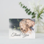 Elegant Wedding Foto: Bedankt Modern Briefkaart (Staand voorkant)