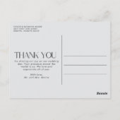 Elegant Wedding Foto Dank je Briefkaart (Achterkant)