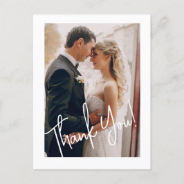 Elegant Wedding Foto Dank je Briefkaart