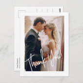 Elegant Wedding Foto Dank je Briefkaart (Voorkant / Achterkant)