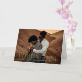 Elegant Wedding Foto Dank je Folie Wenskaart (Orchidee)