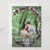 Elegant Wedding Foto Hartelijk dank Bedankkaart (Voorkant)