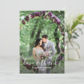 Elegant Wedding Foto Hartelijk dank Bedankkaart (Staand voorkant)