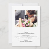 Elegant Wedding Foto Hartelijk dank Bedankkaart (Achterkant)