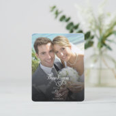 Elegant Wedding Foto Hartelijk dank Bedankkaart (Staand voorkant)