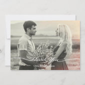 Elegant Wedding Foto Hartelijk dank Bedankkaart (Voorkant)