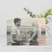 Elegant Wedding Foto Hartelijk dank Bedankkaart (Staand voorkant)