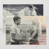 Elegant Wedding Foto Hartelijk dank Bedankkaart (Voorkant / Achterkant)