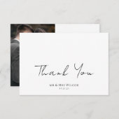 Elegant Wedding Foto Hartelijk dank Bedankkaart (Voorkant / Achterkant)
