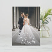 Elegant Wedding Foto Hartelijk dank Bedankkaart (Staand voorkant)