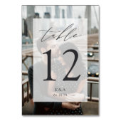 Elegant Wedding Foto Initialen & Datum Kaart (Voorkant)