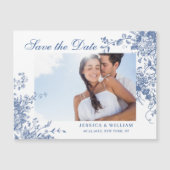 Elegant Wedding FOTO Save the Date Magnetic Kaart (Voorkant)