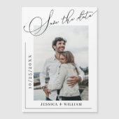 Elegant Wedding FOTO Save the Date Magnetic Kaart (Voorkant)