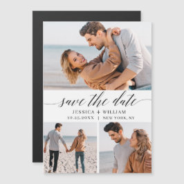 Elegant Wedding FOTO Save the Date Magnetic Kaart