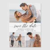 Elegant Wedding FOTO Save the Date Magnetic Kaart (Voorkant)
