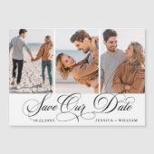 Elegant Wedding FOTO Save the Date Magnetic Kaart (Voorkant)
