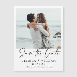Elegant Wedding FOTO Save the Date Magnetic Kaart